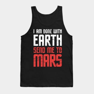 Space Travel Mission To The Planet Mars Tank Top